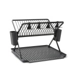 Brabantia Foldable Dish Rack Large - Light Grey Dark Grey - Dark Grey