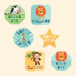 Baby Animals Merit Labels - English