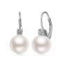 Pearl Diamond Earrings For Women Dangle Drop Earrings 925 Sterling Silver