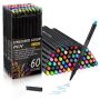 Fineliner 60 Colors 0.4MM Fine Point Markers For Writing Drawing And Office