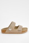 Adjustable Strap Footbed Sliders - Taupe