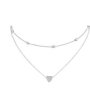 Za Multilayer Love Heart Choker Silver Necklace