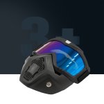 HD Clear Vision Plastic Safety Face Shield With Pull-on Closure Full Face Protective Goggles Anti-fog Wind Sand Welding Eye Prot