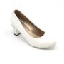 Ladies& 39 High Gloss Slip On Court Shoe White Size 4