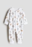 Patterned Sleepsuit - White