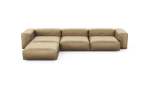Four Module Chaise Sofa - Velvet - Caramel - 377CM X 241CM