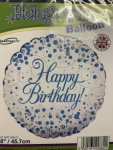 Happy Birthday 18 Inch Foil Blue