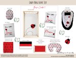 Cot Duvet Bedding Lady Bug Love Set