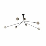 Rosetta Metal And Glass Chandelier Amber
