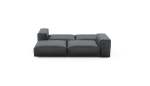 Double Lounger - Velvet - Dark Grey - 241CM X 210CM
