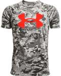 Boys' Ua Tech Big Logo Printed Short Sleeve - Concrete Ymd