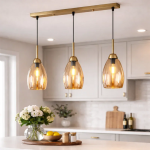 Tella Glass 3 Pendant Light - Gold