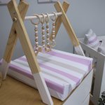 Changing Mat Cover Lilac Stripe Purple Set