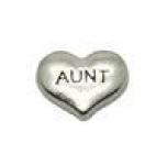 FLC23 - Aunt Heart Floating Charm For Floating Locket Necklace