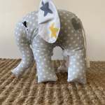 Ndlovu Handmade Elephant Soft Toy - Grey With Dots - Small Or Medium - Small