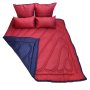 5 Piece Reversible Comforter Set - Navy/red - King