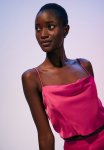 Satin Corset Top - Cerise