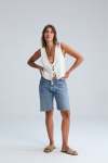 Loop Tie Waistcoat - White - M-l