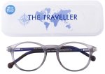 Traveller Journey 2 Blue Block Reading Glasses Grey +3.00