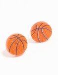 Goldair Gold Basketball Stud Earrings