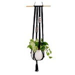 Macrame Plant Hanger Square Space On Dowel T-Shirt Yarn