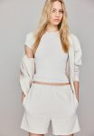 Fitted Microfibre T-Shirt - Light Beige