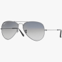 Uinsex Aviator Large Metal Polarized Polar Blue Gradient Grey Sunglass