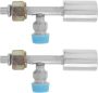 2 Pcs Detachable Air Conditioner Straight Adapter Aluminum Refrigerant Hose