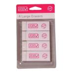 Simple Choice Plastic Eraser 4PACK