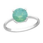 Pacific - 925 Sterling Silver Pacific Opal Ring - Size 6