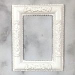 White Resin Frame Rectangle White