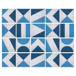 Blue Lugano Wall Tile Sticker