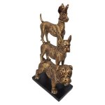 Resin Dogs Of Bremen Decor Piece Bronze 35CM