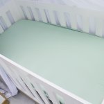 Cot Fitted Sheet A Light Green Fitted Sheet