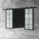 Glass Barn Door D17 - 2100 X 1500 X 25MM Clear Glass