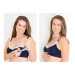 2-PACK Vogue Nursing Bra A-d Cups - Small 30 32 Navy X2