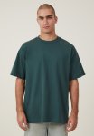 Cotton On Box Fit Plain T-Shirt - Pine Needle Green
