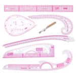 7 Piece French Curve Ruler Set- Metric - Stitch And Go