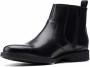 Clarks Men's Whiddon Zip Waterproof Ankle Boot Black Leather 11