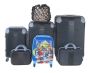 5-PIECE Abs Luggage Set With Avengers Kids Case And Schoolbag - Black