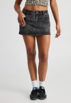Stretch Denim Skirt - Marble Black