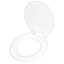 Wooden White Toilet Seat With Nylon Hinge