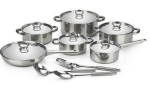 Smte Heavy Bottom Stainless Steel Cookware SET-15 Pieces With Keychain