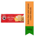 Bakers Red Label Lemon Cream Biscuits 200G - 200G