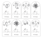 Personalised Christmas Gift Stickers - Modern Classic - Afrikaans
