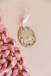 Wooden Easter Tag - Floral Design