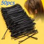 50pcs Durable Classic Black Straight Hair Clips Suitable For Party Holiday Hair Styling Perfect Gifts For Girls