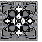 Mini Khotso - Cards Black natural cobalt - 110 X 130 Cm MINI