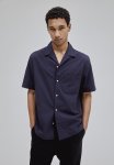 Regular Fit Resort Shirt - Navy Blue