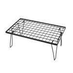 Camp Table Outdoor Portable Steel Mesh Table Folding Grill Table Durable
